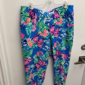 Lilly Pulitzer Blue and Pink Floral Leggings